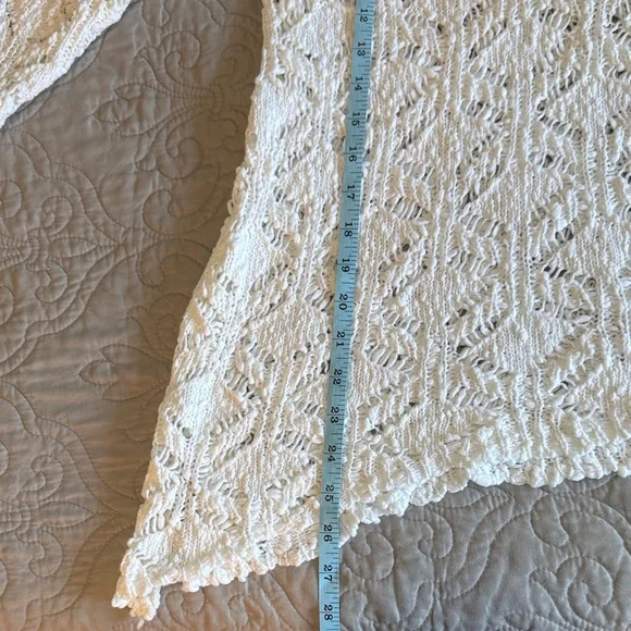 NWT J. Jill White Crochet Cotton Knit Sweater size Large - Picture 15 of 15